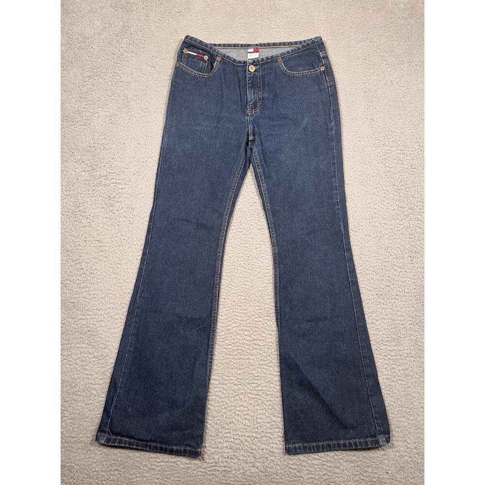 Vintage Women's Tommy Jeans No Belted Waist Boot Cut 5 Pocket Size 5 Juniors Y2K